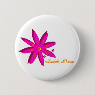 Paddle Power (Pink) 6 Cm Round Badge