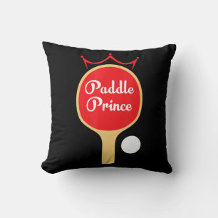 Paddle Prince  Ping Pong Fun Cute Table Tennis Gif Cushion