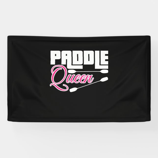 Paddle Queen Girl Kayak Banner (Horizontal)
