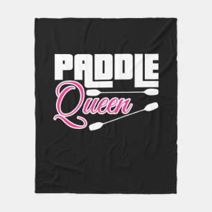 Paddle Queen Girl Kayak Fleece Blanket