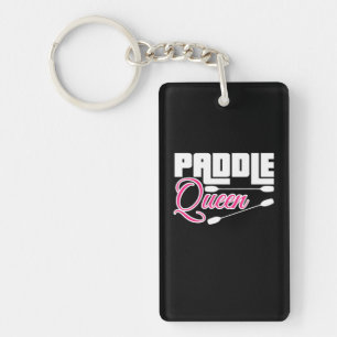 Paddle Queen Girl Kayak Key Ring