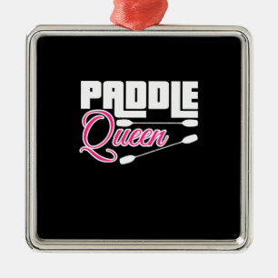 Paddle Queen Girl Kayak Metal Tree Decoration