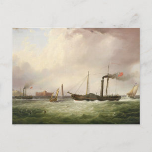 Paddle Steamer Ariel 1831 Postcard