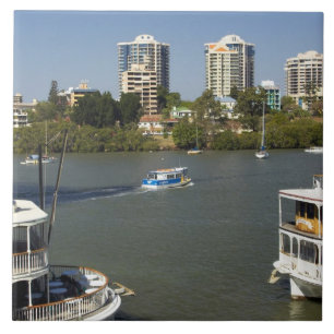 Paddle Steamers, Brisbane River, Brisbane, Tile
