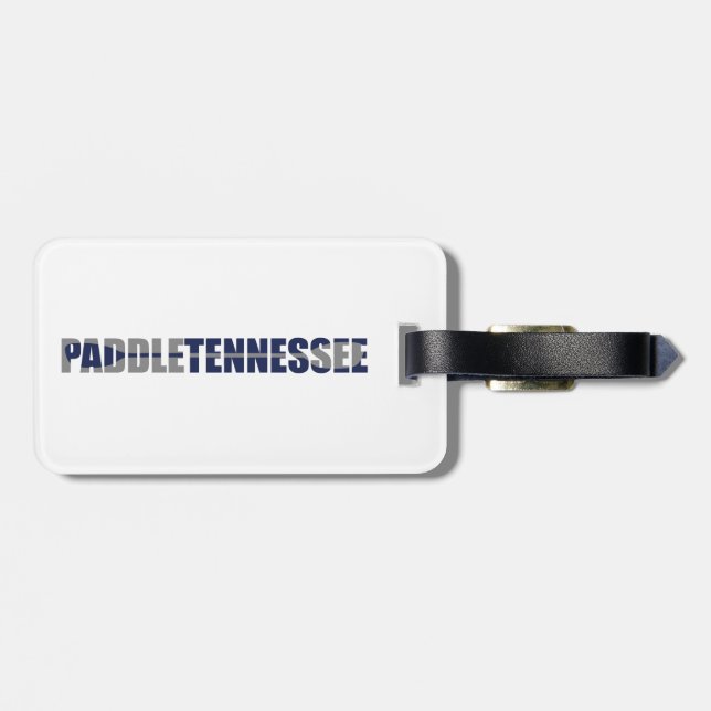 Paddle Tennessee Kayaking Luggage Tag (Back Horizontal)