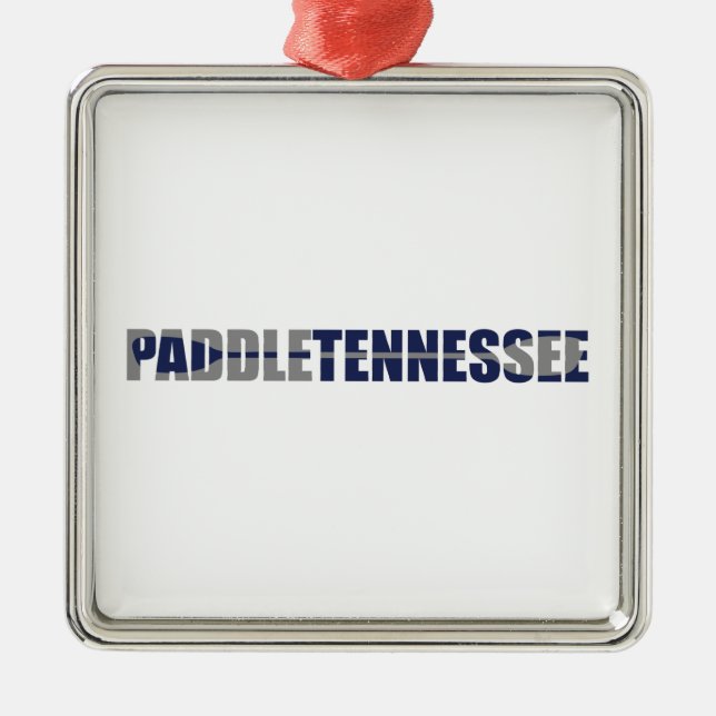 Paddle Tennessee Kayaking Metal Tree Decoration (Front)
