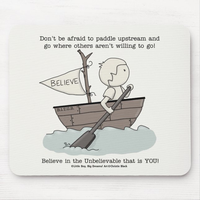 Paddle Upstream Mouse Pad (Front)