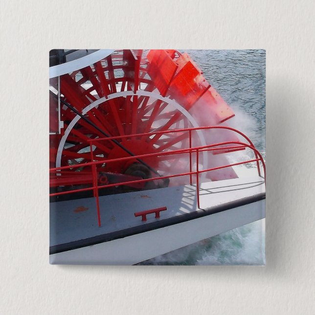 Paddle Wheel 15 Cm Square Badge (Front)