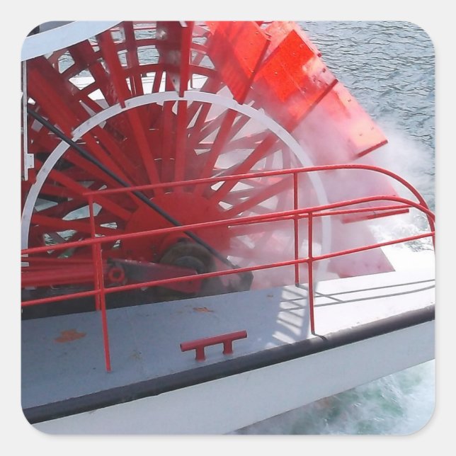 Paddle Wheel Square Sticker (Front)