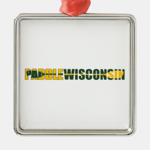 Paddle Wisconsin Kayaking Metal Tree Decoration