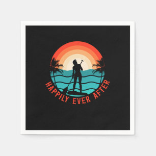 Paddleboard And She Lived Happily Ever After Girl Napkin