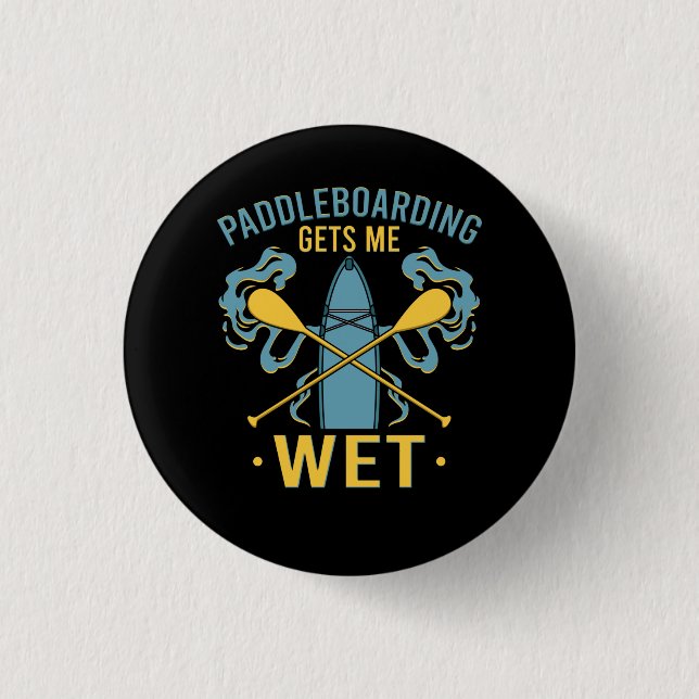 Paddleboard Paddleboarding 3 Cm Round Badge (Front)