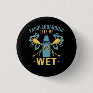 Paddleboard Paddleboarding 3 Cm Round Badge
