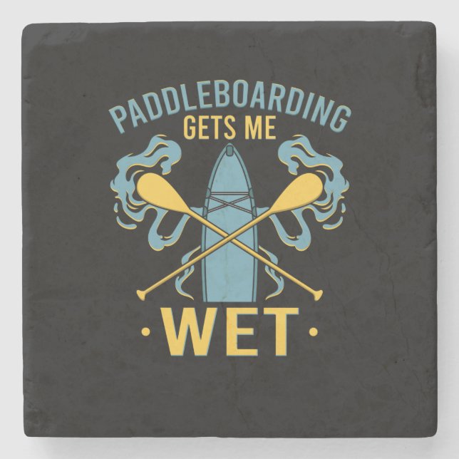 Paddleboard Paddleboarding Stone Coaster (Front)