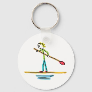 Paddleboard Stickman Key Ring