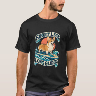 Paddleboarding Corgi Short Legs Long Glides T-Shirt