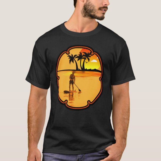 Paddleboarding in Sunset T-Shirt (Front)