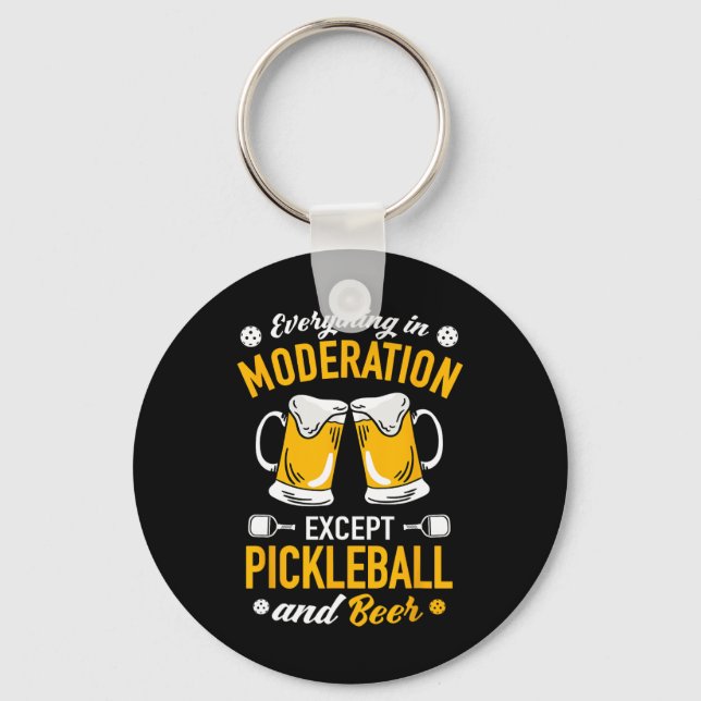 Paddlell Tennis - Dminton Beer Mug Picklell And Be Key Ring (Front)