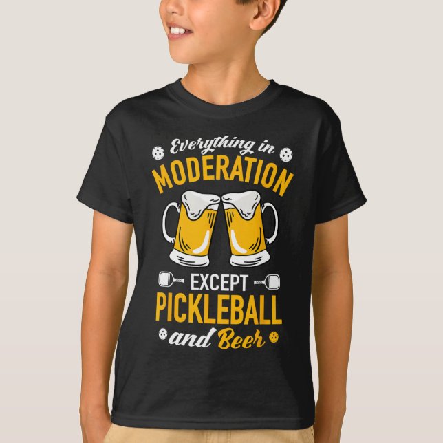 Paddlell Tennis - Dminton Beer Mug Picklell And Be T-Shirt (Front)