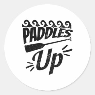 Paddles Up Design Dragon Boat  Classic Round Sticker