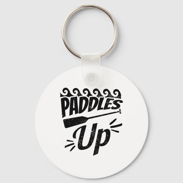 Paddles Up Design Dragon Boat  Key Ring (Front)