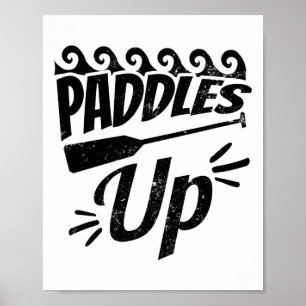 Paddles Up Design Dragon Boat Poster