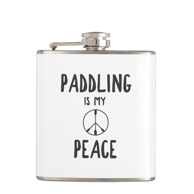 Paddling Is My Peace Hip Flask (Front)