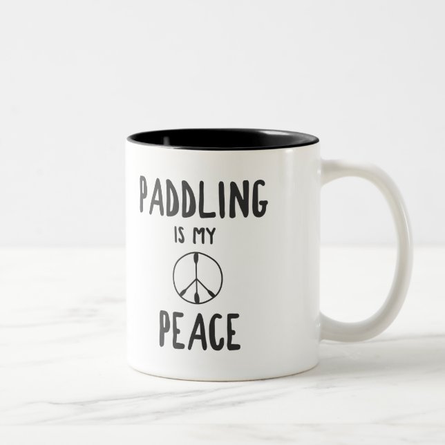 Paddling Is My Peace Two-Tone Coffee Mug (Right)