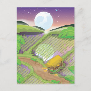 Paddy field postcard