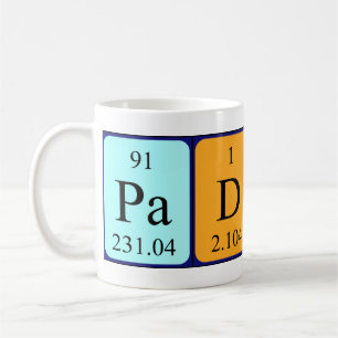 Paddy periodic table name mug