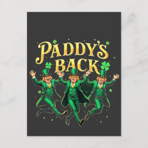 Paddy's Back Funny St Patrick's Day Trump Support Holiday Postcard