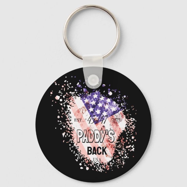 Paddy's Back Funny Trump1  Key Ring (Front)