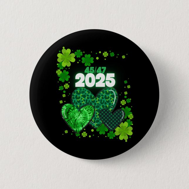 Paddy's Back Funny Trump  6 Cm Round Badge (Front)