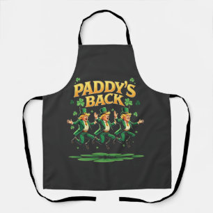 Paddy's Back Funny Trump St Patrick Day Leopard Apron