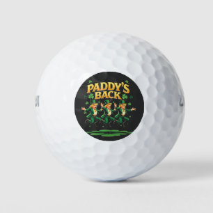 Paddy's Back Funny Trump St Patrick Day Leopard Golf Balls