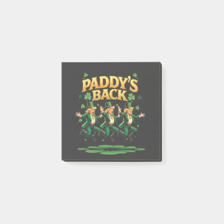 Paddy's Back Funny Trump St Patrick Day Leopard Post-it Notes