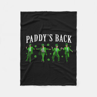 Paddys Back Funny Trump St Patricks Day Irish Sham Fleece Blanket