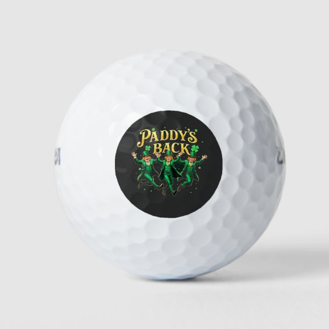 Paddy's Back St Patrick's Day Trump Dancing  Golf Balls (Front)