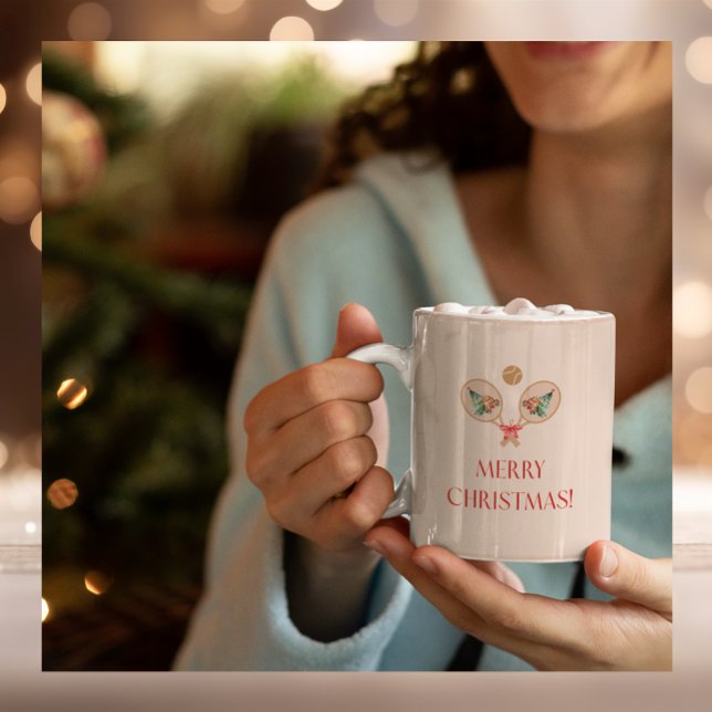 Padel Christmas Mug - A Festive Padel Motif (Creator Uploaded)