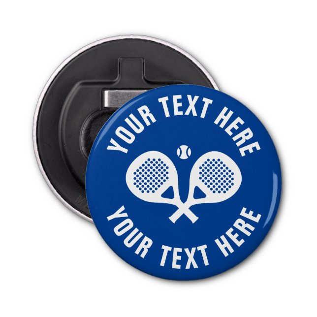 Padel club logo magnetic bottle opener (Front)