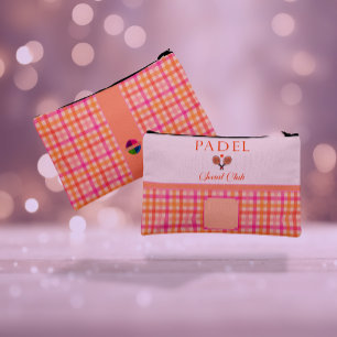 Padel Cosmetic Bag - Social Club Gingham Brights