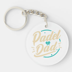 Padel Dad Platform Tennis Paddleball Padel  Key Ring