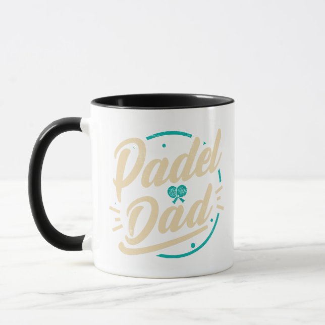 Padel Dad Platform Tennis Paddleball Padel  Mug (Left)
