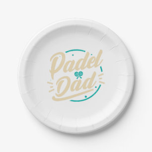 Padel Dad Platform Tennis Paddleball Padel Paper Plate
