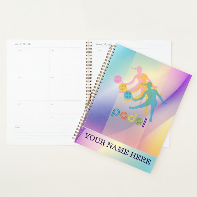 Padel Day Planner – Vibrant Hues for Her (Display)