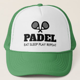 Padel Eat Sleep Play Repeat custom colour Trucker Hat
