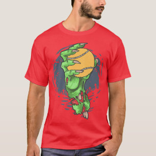 Padel Halloween Zombie Hand Holding A Paddle Tenni T-Shirt