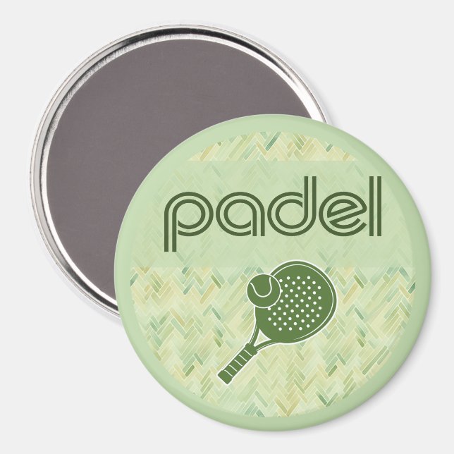 Padel Magnet – Spanish Tile Vibes Matcha Green (Front/Back)