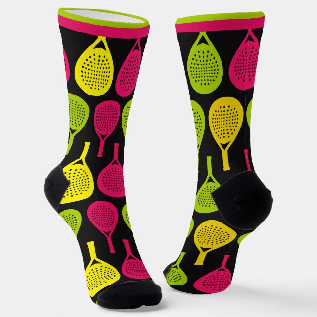🎾 Padel Neon Rally Runners Socks (Angled)