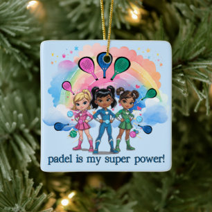 PADEL ORNAMENT – PADEL GIRLS SUPERHEROES BLUE